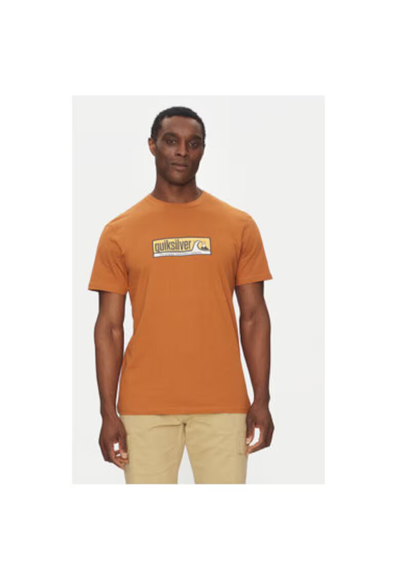 Quiksilver Tricou barbati EQYZT08040-CMN0 - Bumbac organic - Maro - Maro