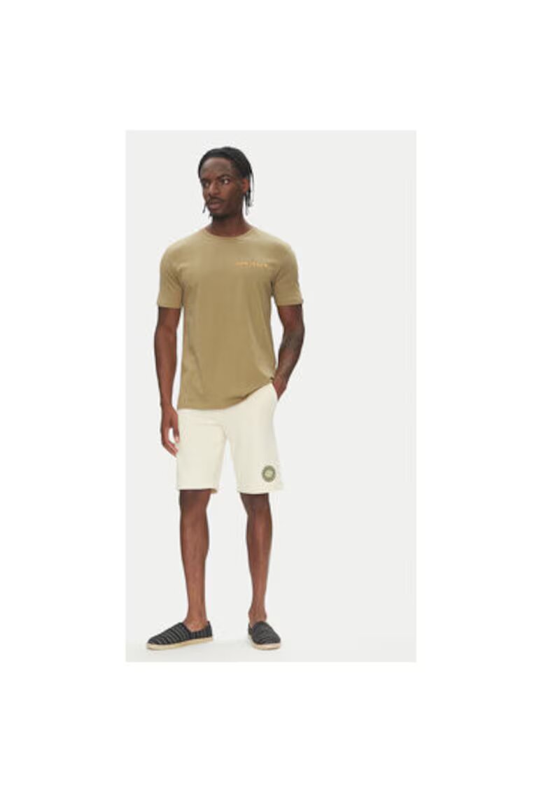 Quiksilver Tricou barbati EQYZT08049 - Bumbac - Kaki - Kaki