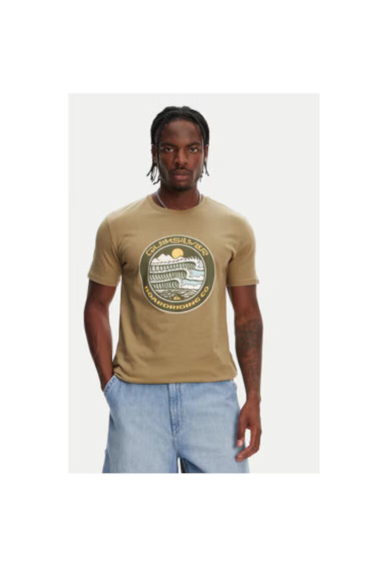 Quiksilver Tricou barbati EQYZT08051 - Bumbac - Kaki - Kaki