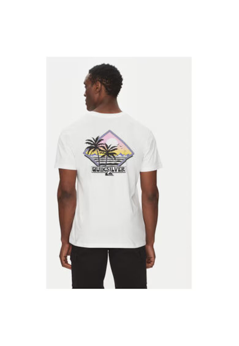Quiksilver Tricou barbati EQYZT08095-WBB0 - Bumbac - Alb - Alb