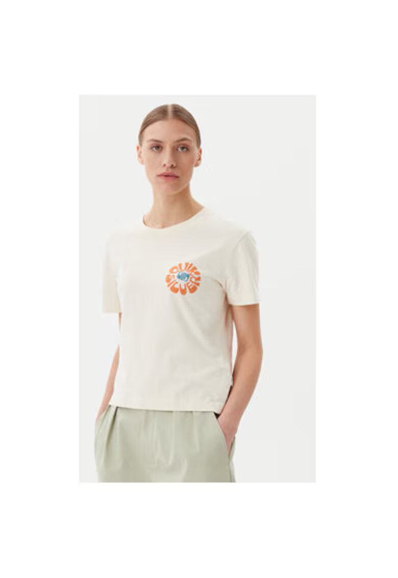 Quiksilver Tricou dama EQWZT03181 - Bumbac organic - Bej - Bej