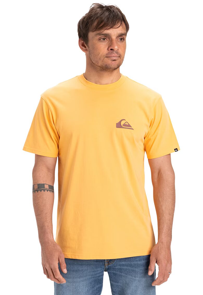 Quiksilver Tricou de bumbac cu logo discret Ev - Galben pai