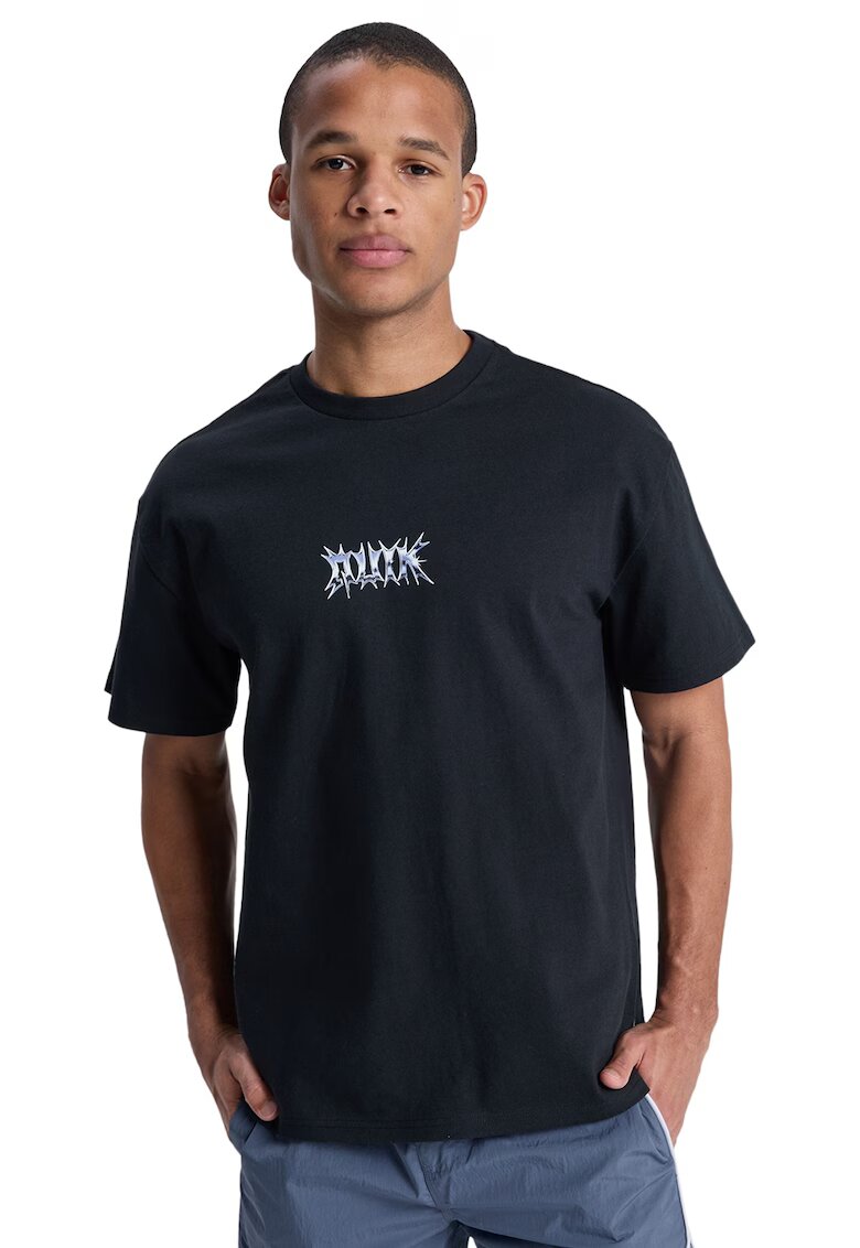 Quiksilver Tricou de bumbac cu logo pe spate - Alb/Negru/Albastru azur