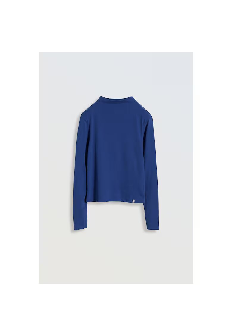 R Bluza uni din bumbac cu gule scut -