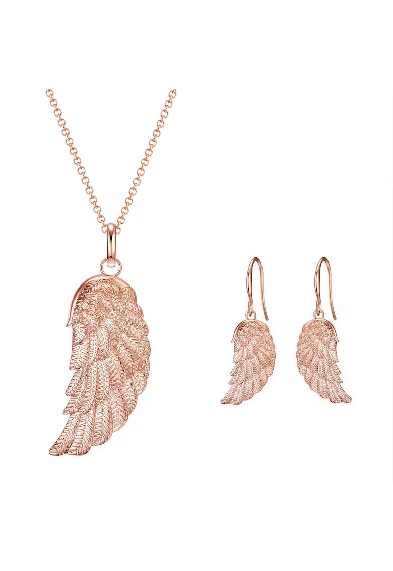Rafaela Donata Set de colier si cercei - placat cu aur de 14K - Auriu rose