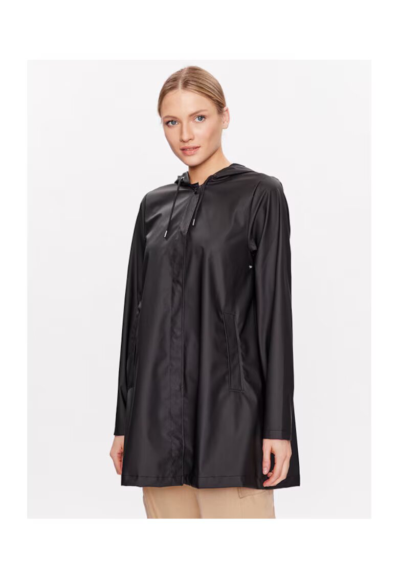 Rains Geaca dama - 301669623 - Poliester - Negru - Negru