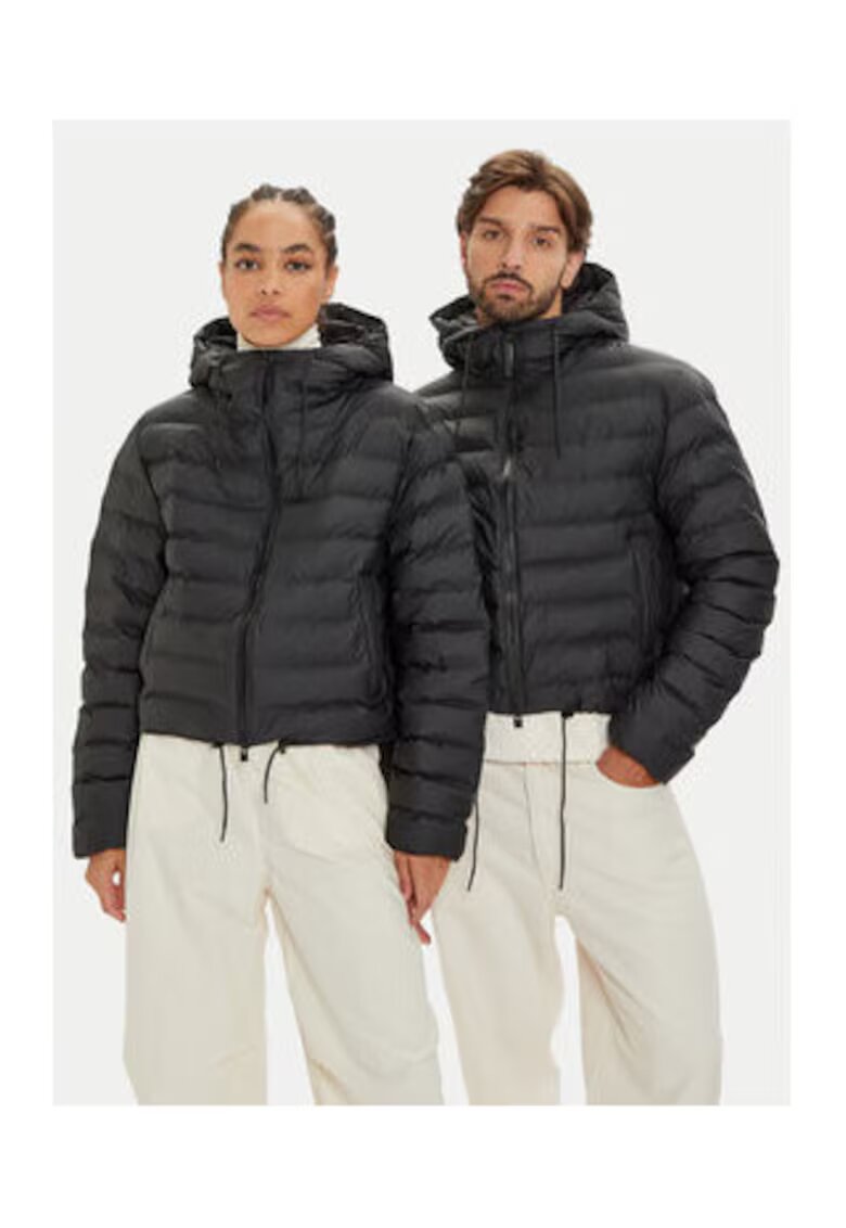 Rains Jacheta unisex 15820 - Poliester - Negru - Negru