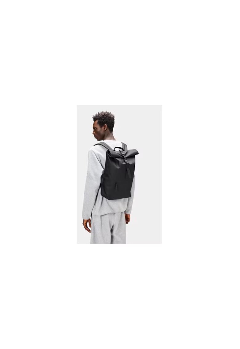 Rains Rucsac Rolltop W3 13320 - negru - material plastic
