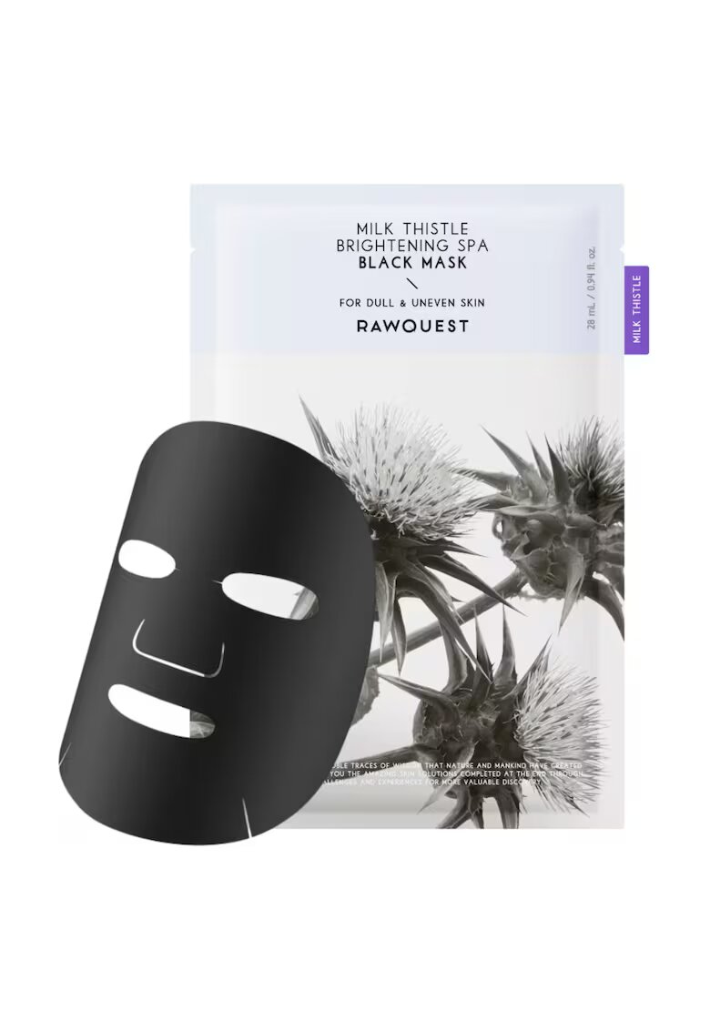 RawQuest Masca cu armurariu pentru luminozitatea tenului cu ton neuniform - Brightening SPA Black Mask - 28 ml