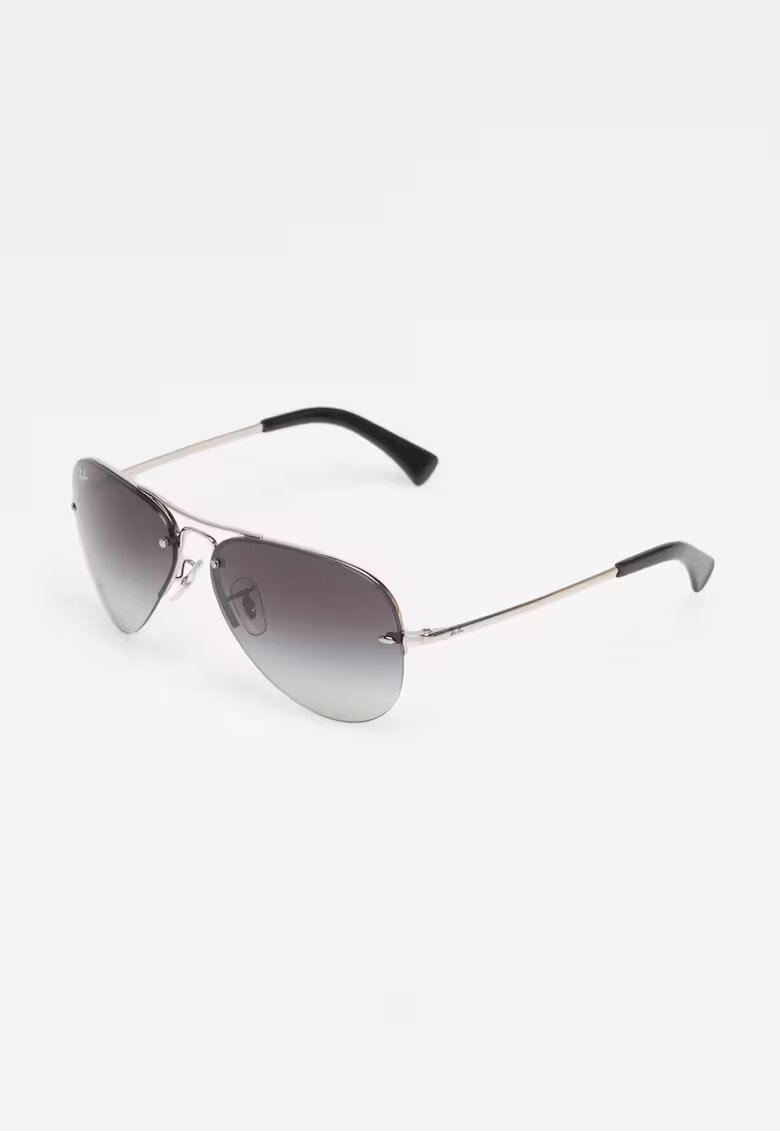 Ray-Ban Ochelari de soare argintiu cu negru Aviator