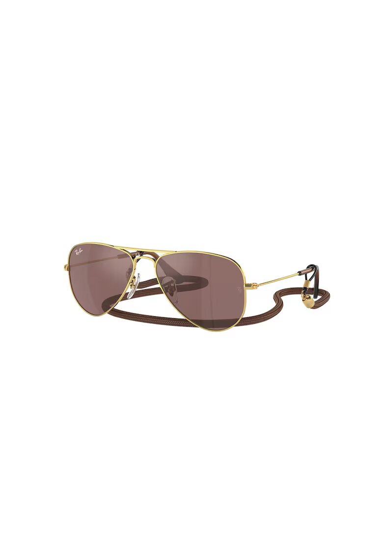 Ray-Ban Ochelari de soare aviator cu rama metalica - Auriu/Maro