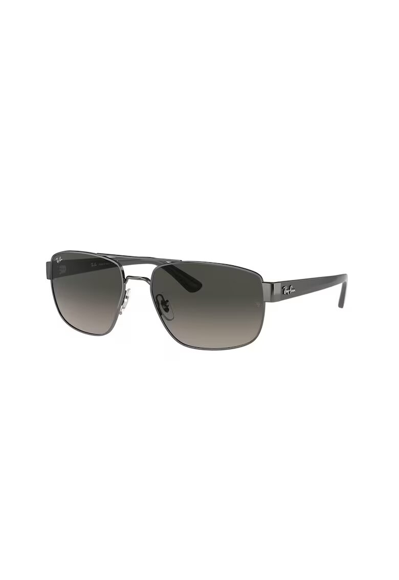 Ray-Ban Ochelari de soare patrati cu rama metalica - Argintiu inchis