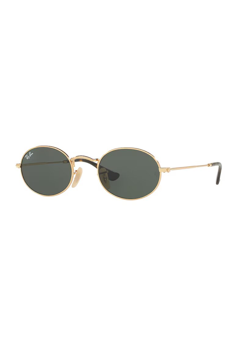 Ray-Ban Ochelari de soare unisex ovali cu lentile uni - Auriu/Negru