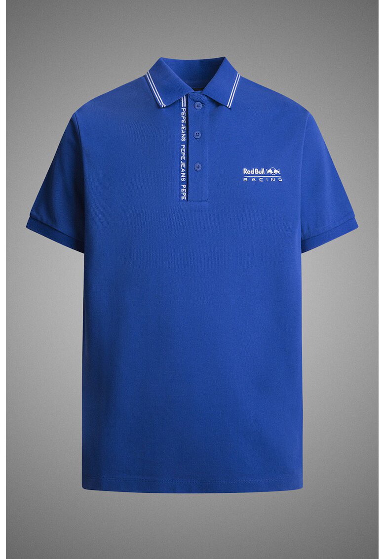Red Bull Racing by Pepe Jeans London Tricou polo cu imprimeu logo - Albastru royal