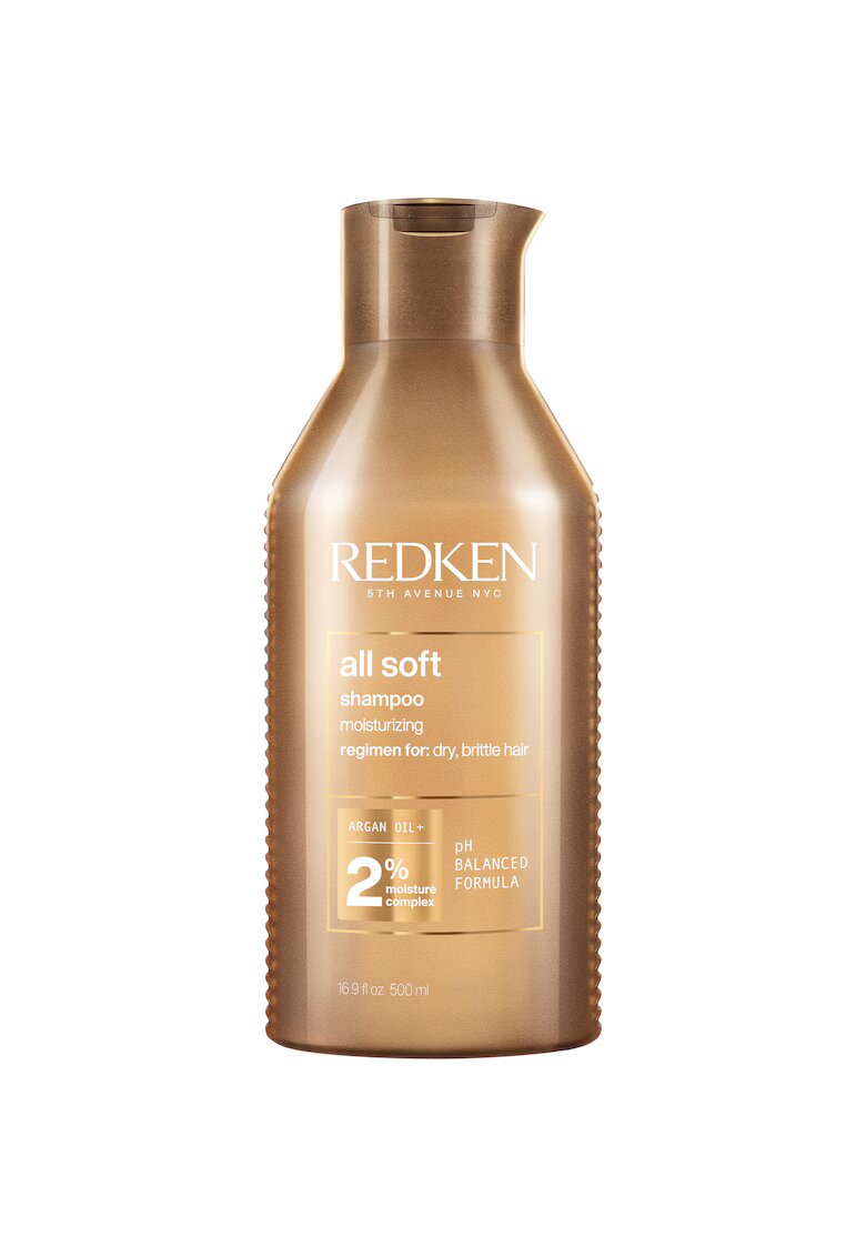 Redken Sampon All Soft pentru parul uscat imbogatit cu ulei de argan si complex hidratant - 300 ml