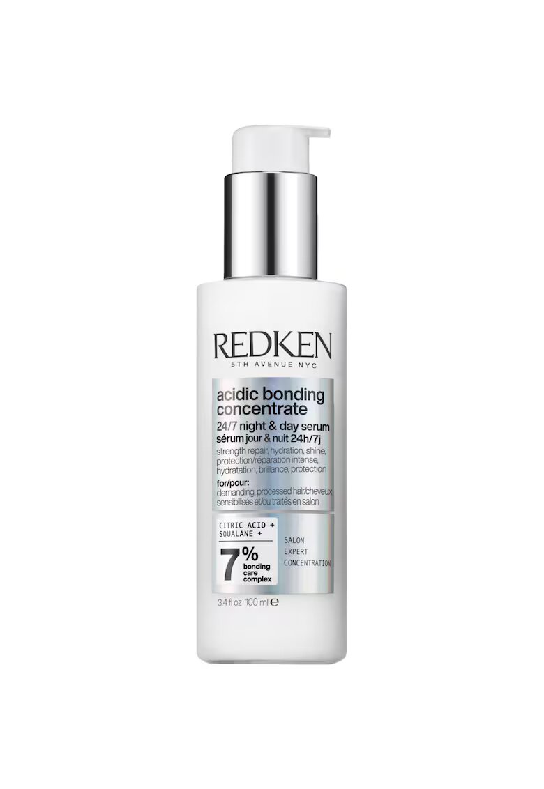 Redken Ser tratament pentru reparare - intensa Acidic Bonding Concentrate 24/7 pentru zi si noapte - asigura hidratare - stralucire si protectie - pentru par deteriorat - 100 ml