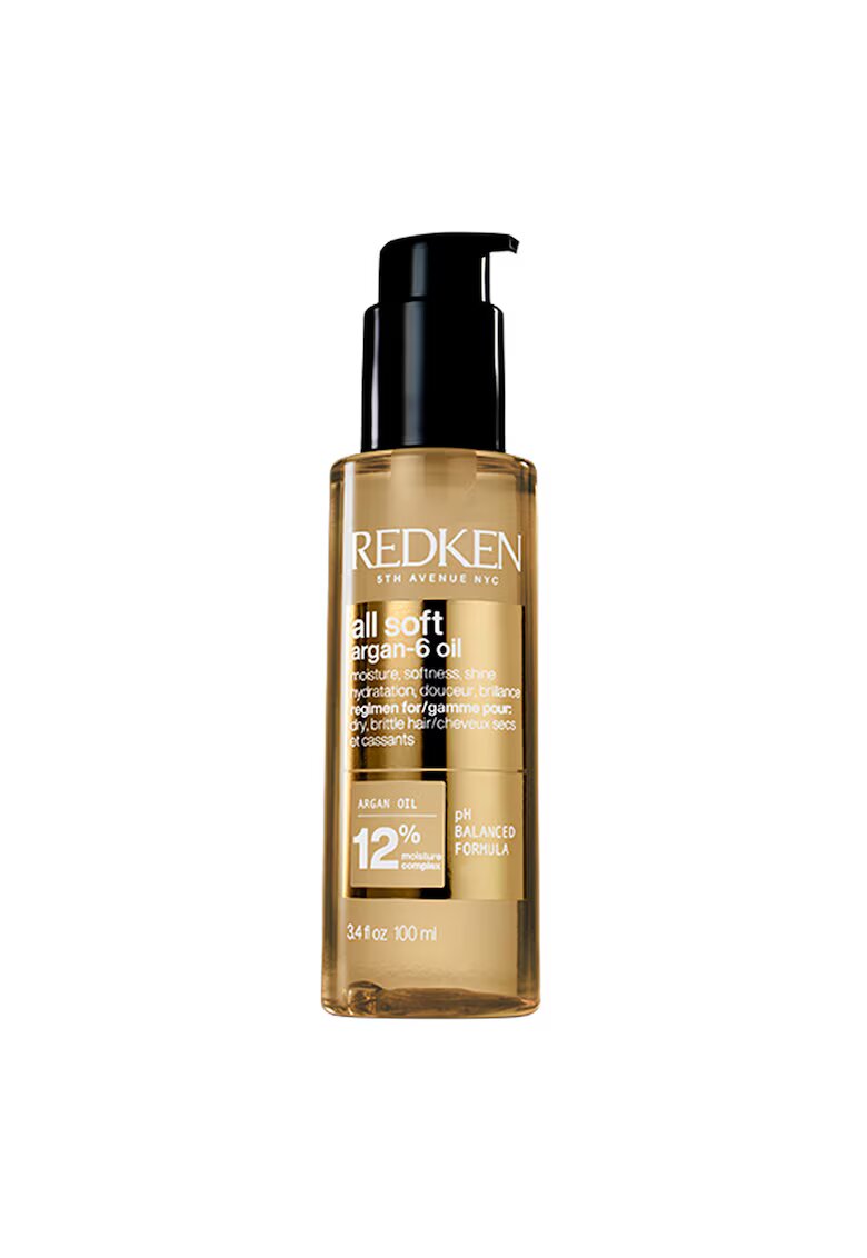 Redken Ulei de par All Soft Argan-6 cu ulei de Argan pentru par uscat - 100ml