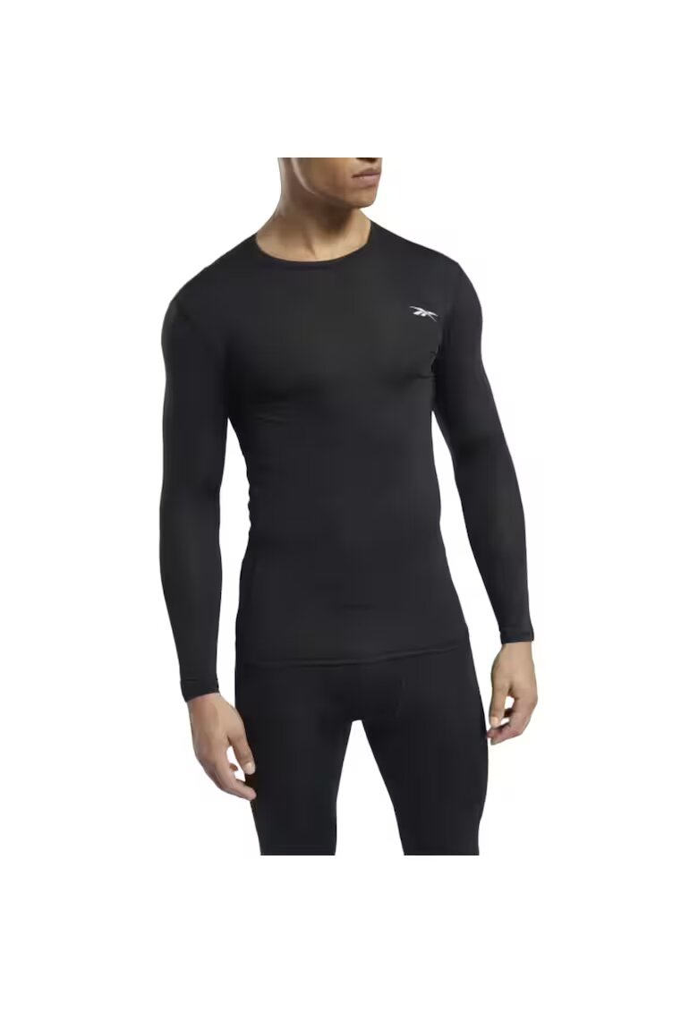 Reebok Bluza pentru fitness cu insertii de plasa si uscare rapida -
