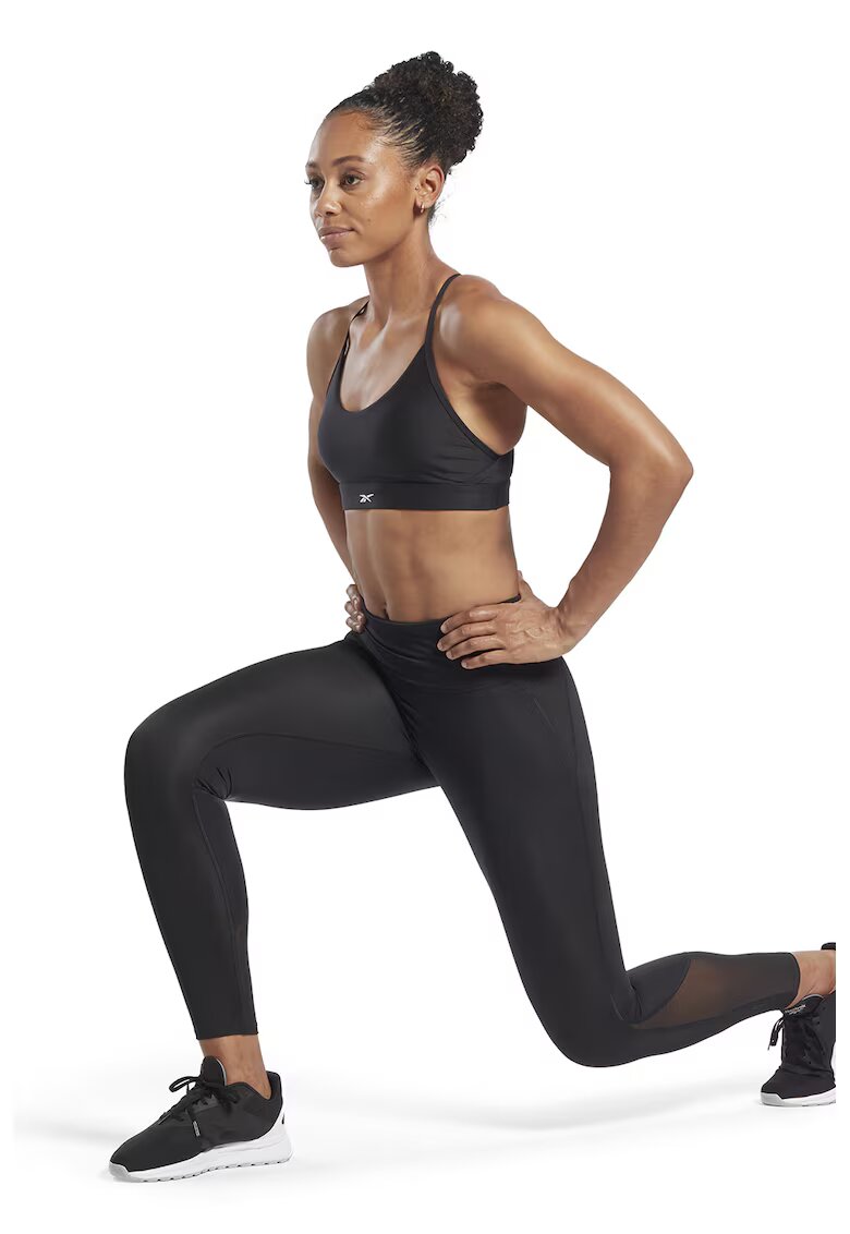 Reebok Colanti cu garnituri de plasa - pentru antrenament Lux - Negru