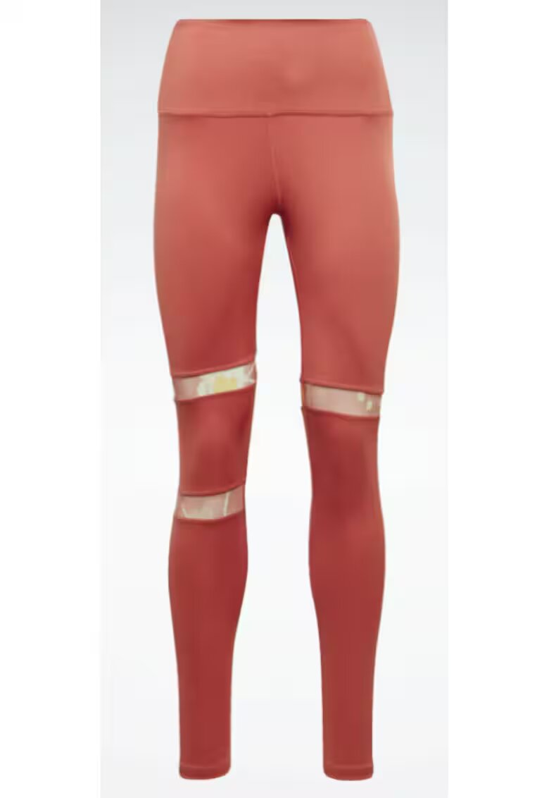 Reebok Colanti MYT Detail Poly Tight - coral - poliester-elastan - pentru persoane scunde