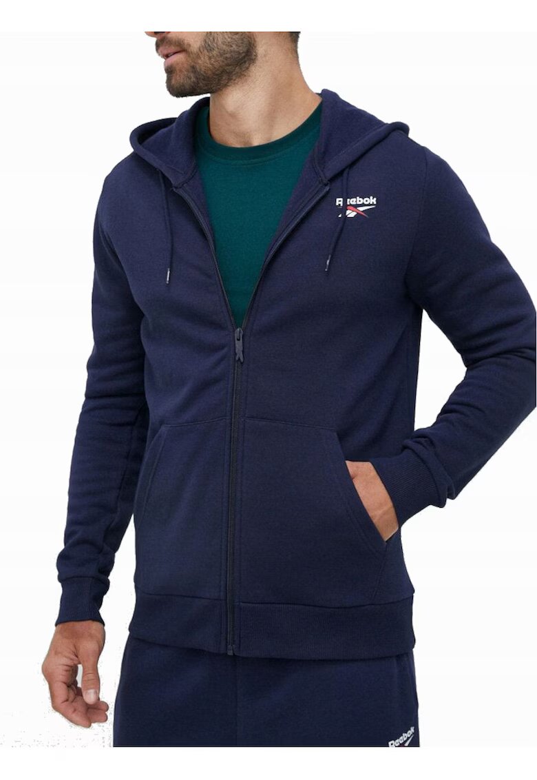 Reebok Hanorac cu fermoar si buzunare laterale -