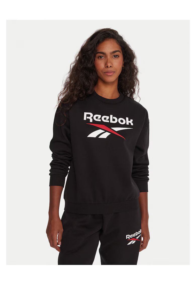 Reebok Hanorac dama negru - cu logo
