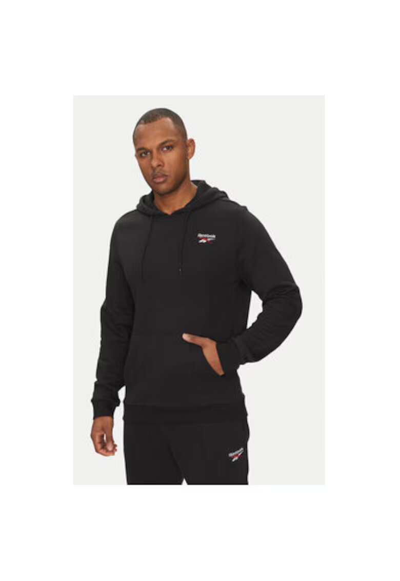 Reebok Hanorc barbati 100221784 - Bumbac/Poliester - Negru - Negru