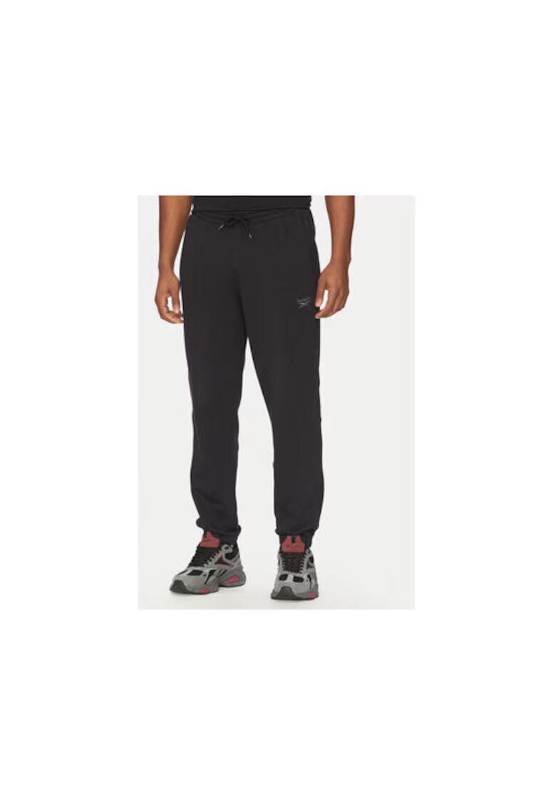 Reebok Pantaloni de trening barbati 100214075 - Bumbac - Negru - Negru
