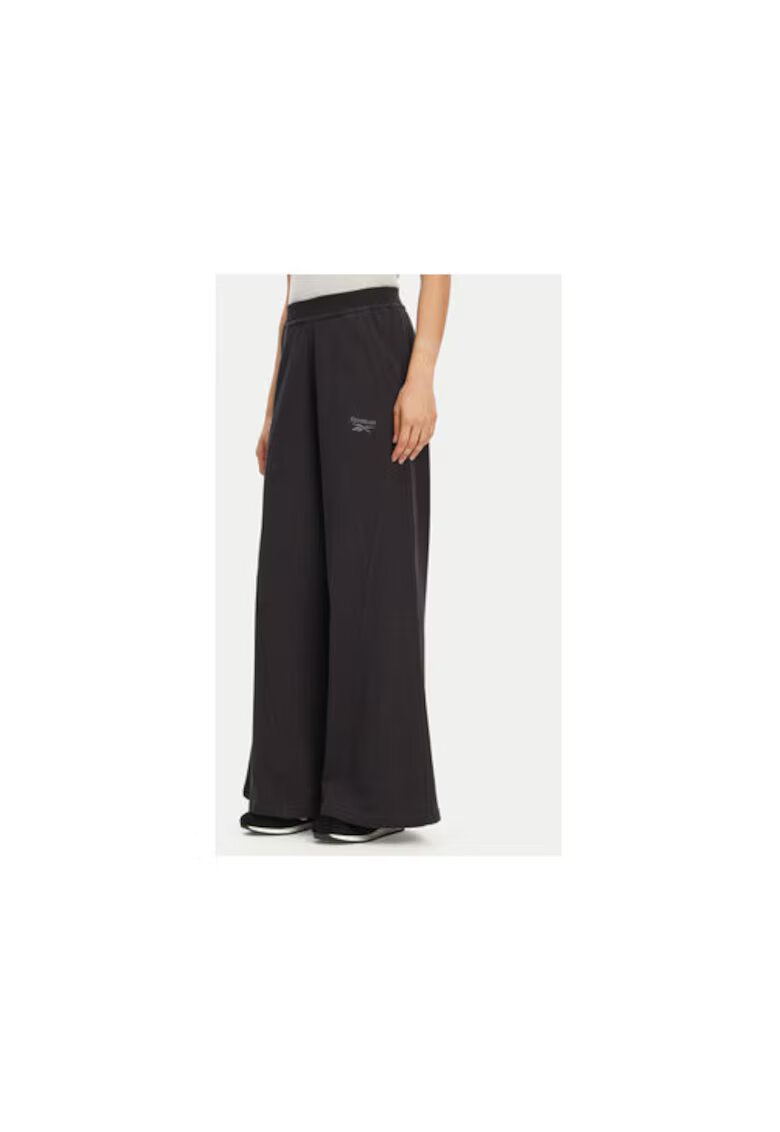 Reebok Pantaloni de trening dama 100214071 - Bumbac/Poliester - Negru - Negru