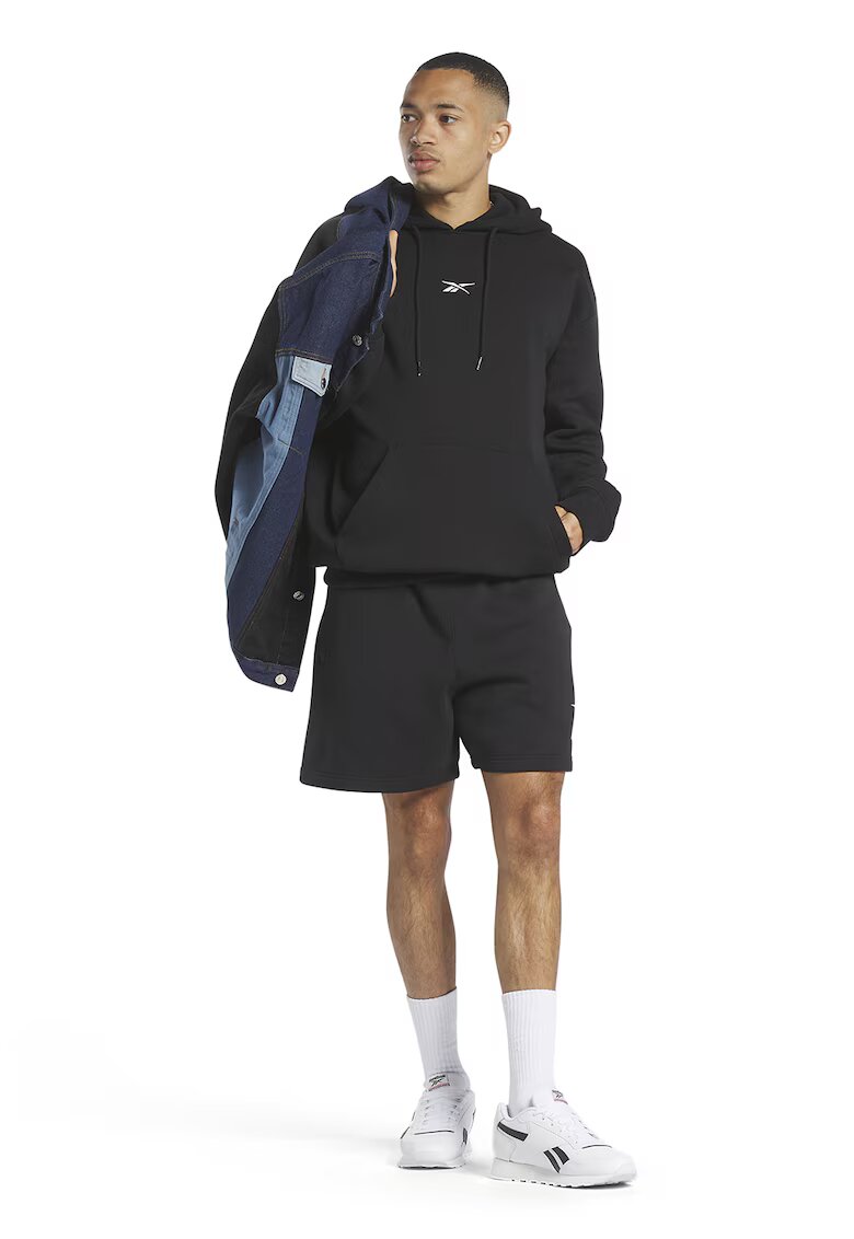 Reebok Pantaloni scurti cu logo si buzunare laterale Classics - Negru