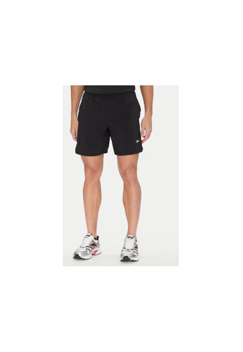 Reebok Pantaloni scurti sport barbati 112634 - Poliester reciclat - Negru - Negru