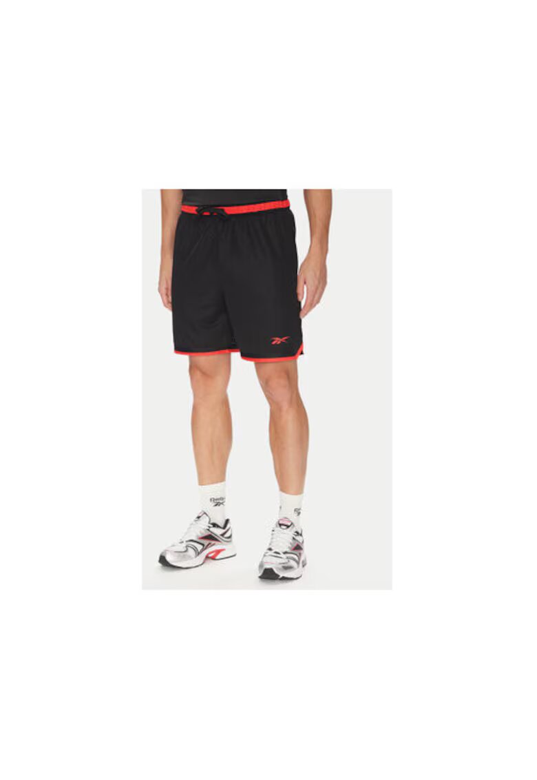 Reebok Pantaloni scurti sport barbati 119524 - Poliester - Negru - Negru
