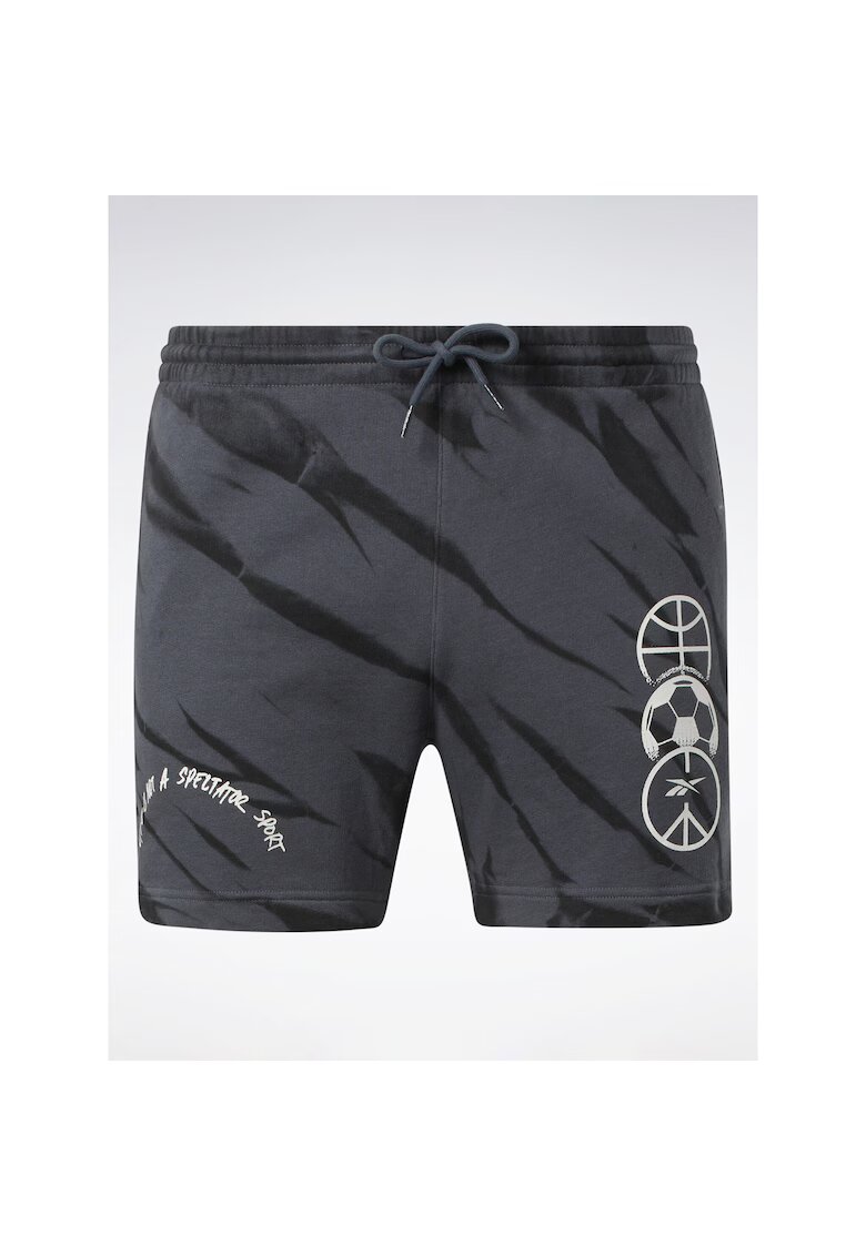 Reebok Pantaloni scurti sport barbati - 301802198 - Bumbac - Gri