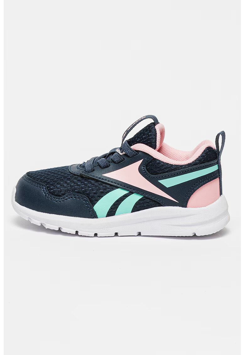 Reebok Pantofi cu insertii de piele pentru alergare Sprinter - Roz pastel/Bleumarin/Verde menta