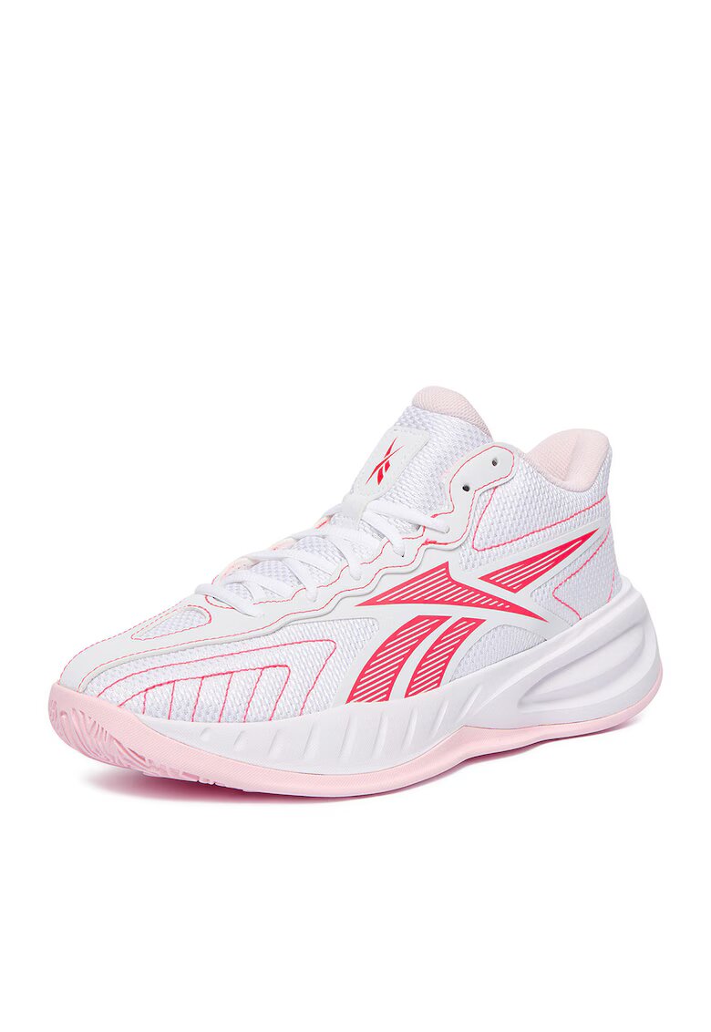 Reebok Pantofi sport baschet unisex - alb-roz - textil