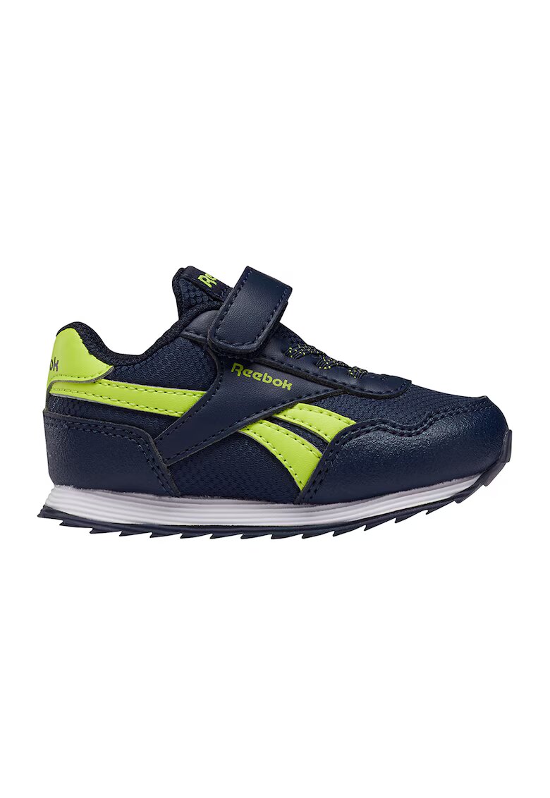 Reebok Pantofi sport de piele ecologica cu insertii de plasa Royal - Verde neon/Bleumarin