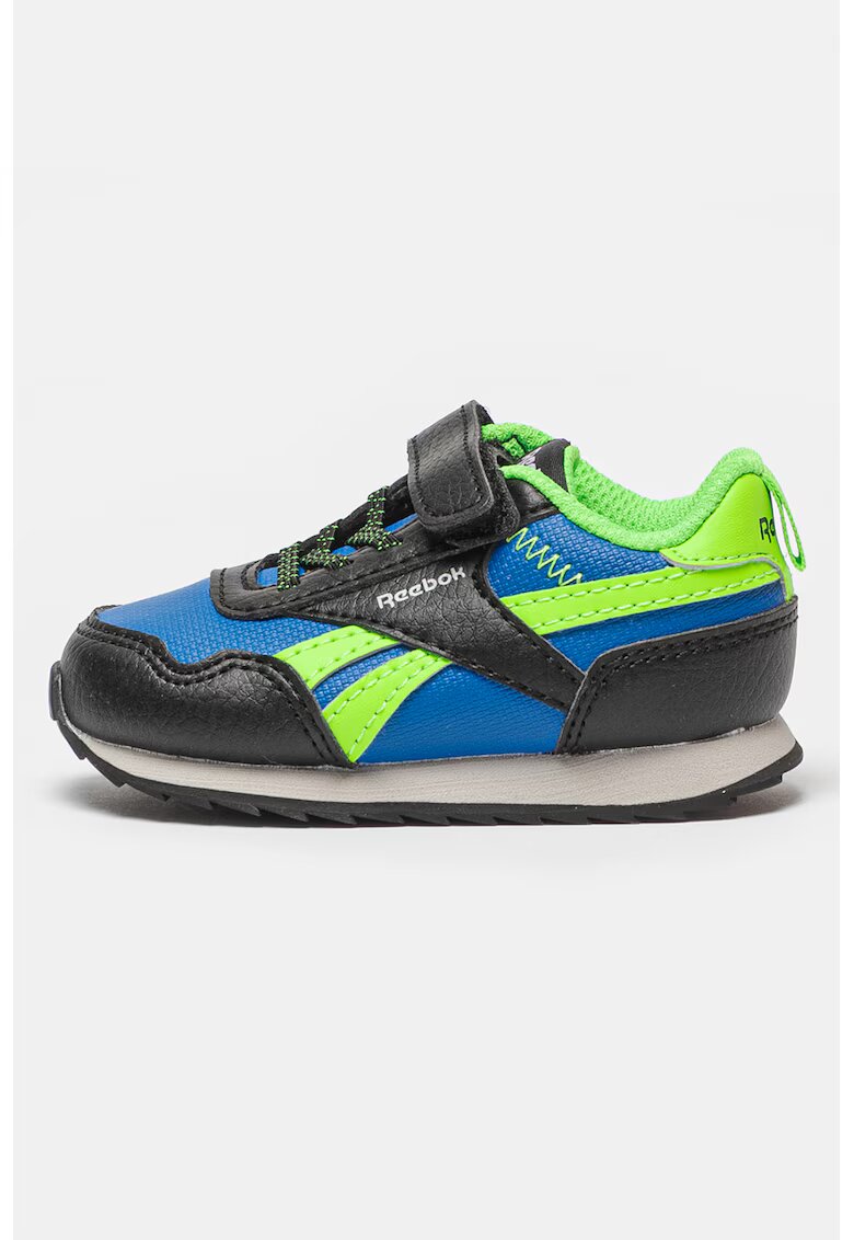 Reebok Pantofi sport din piele ecologica cu logo Royal - Negru/Albastru inchis/Verde electric