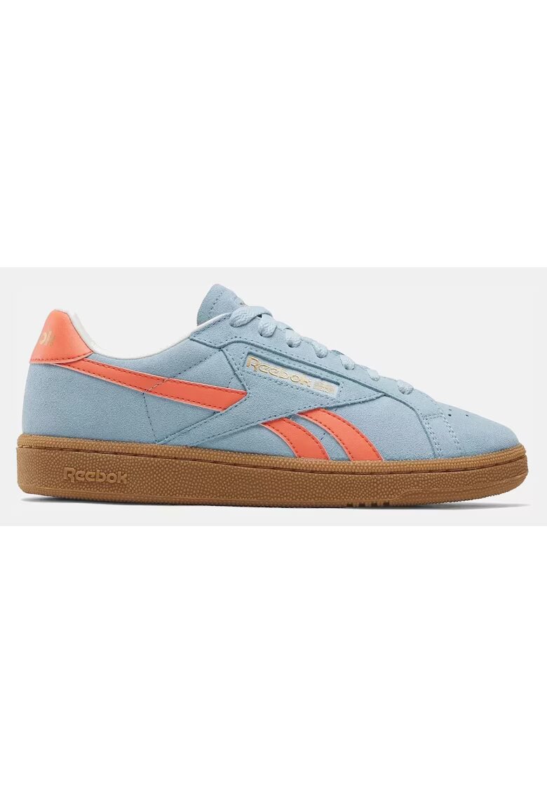 Reebok Pantofi sport din piele intoarsa cu detalii perforate Club C Grounds