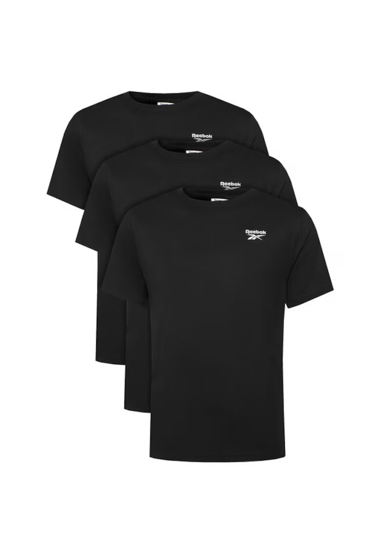 Reebok Set 3 tricouri barbati - negru - 100% bumbac