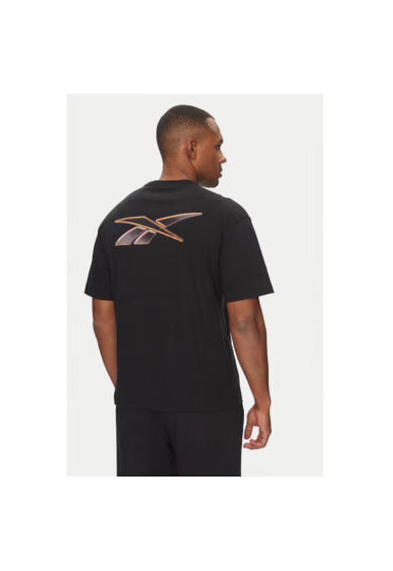 Reebok Tricou barbati 100214893 - Bumbac - Negru - Negru