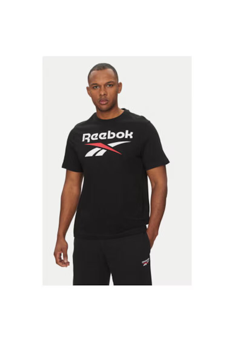 Reebok Tricou barbati 100216166 - Bumbac - Negru - Negru