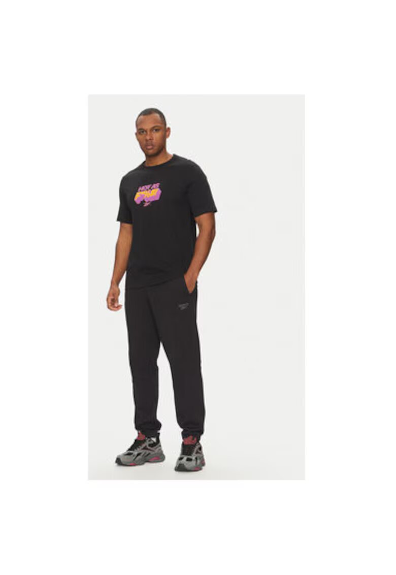 Reebok Tricou barbati 100218834 - Bumbac - Negru - Negru