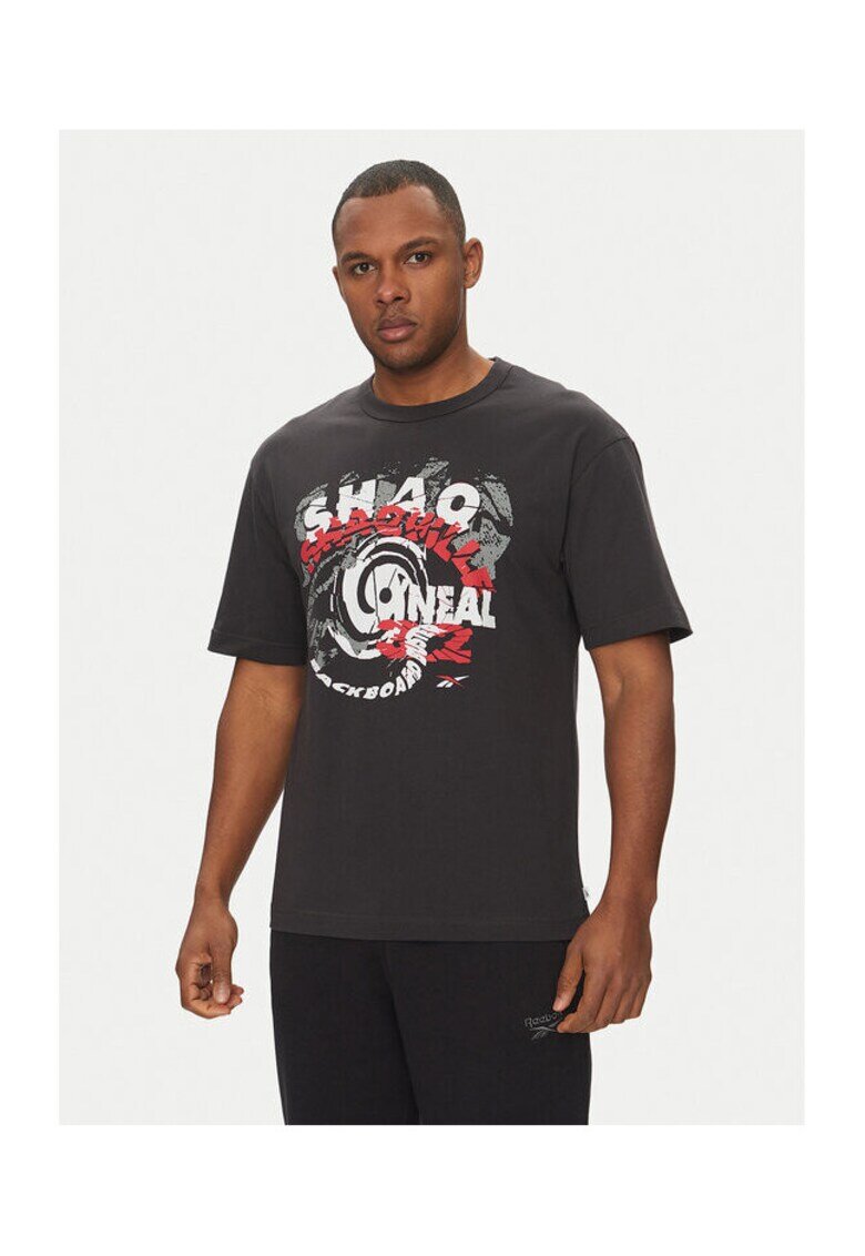 Reebok Tricou barbati 100218842 - Bumbac - Negru - Negru