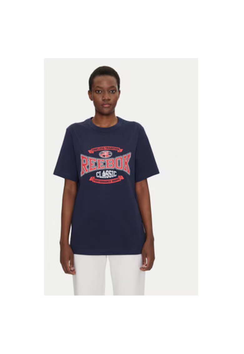 Reebok Tricou barbati 100220202 - Bumbac - Bleumarin - Bleumarin