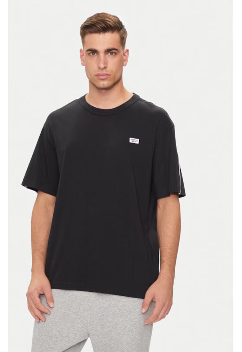 Reebok Tricou barbati - 304553158 - Bumbac - Negru - Negru