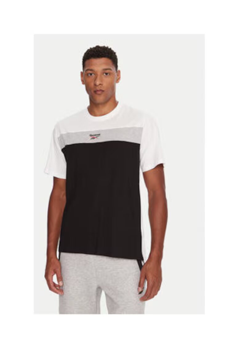 Reebok Tricou Barbati - Alb - 100% bumbac