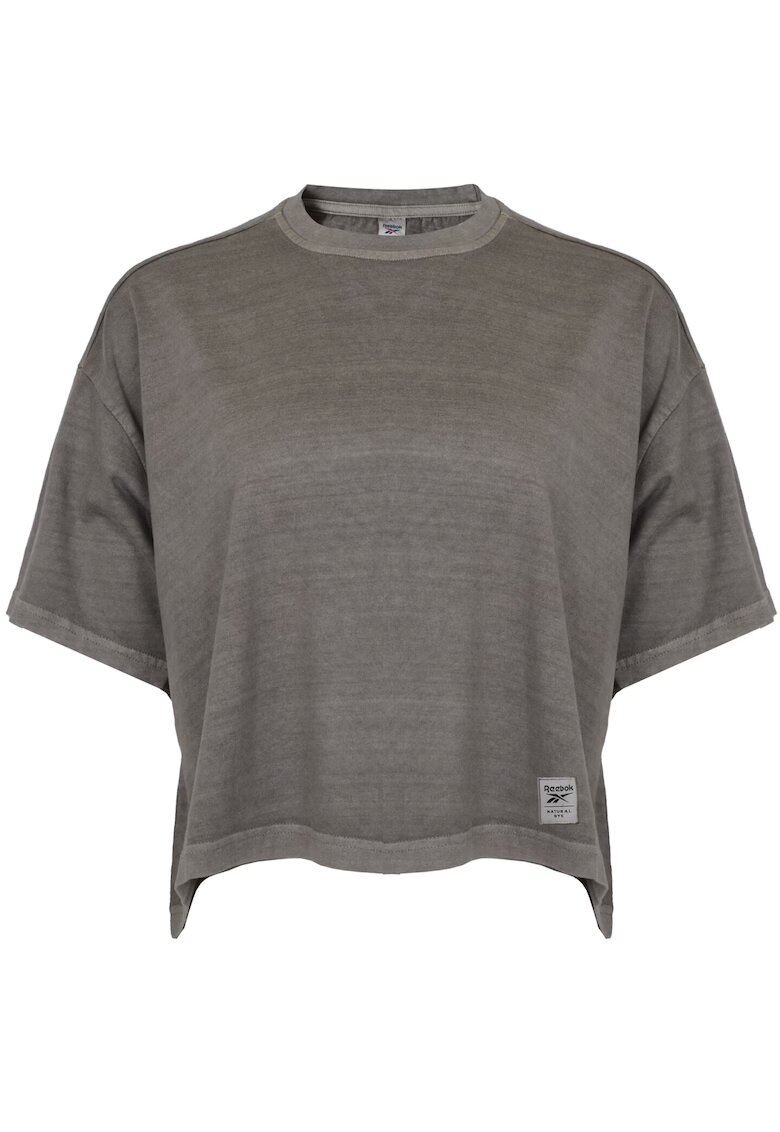 Reebok Tricou Cropped Dama CL RBK ND - Gri - 100% Bumbac - Gri