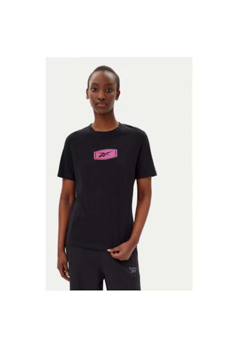 Reebok Tricou dama 100218927 - Bumbac - Negru - Negru