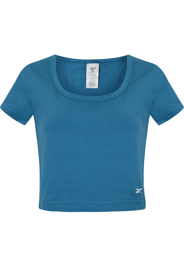 Reebok Tricou Dama - CL WDE Jersey Top IC0120 - Croi Lejer - Confortabil Si Usor - Ideal Pentru Uz Zilnic Si Activitati Fizice - Material Respirabil - 93% Bumbac - 7% Elastan - Elastic Si Se Potriveste Pe Silueta - M - Albastru