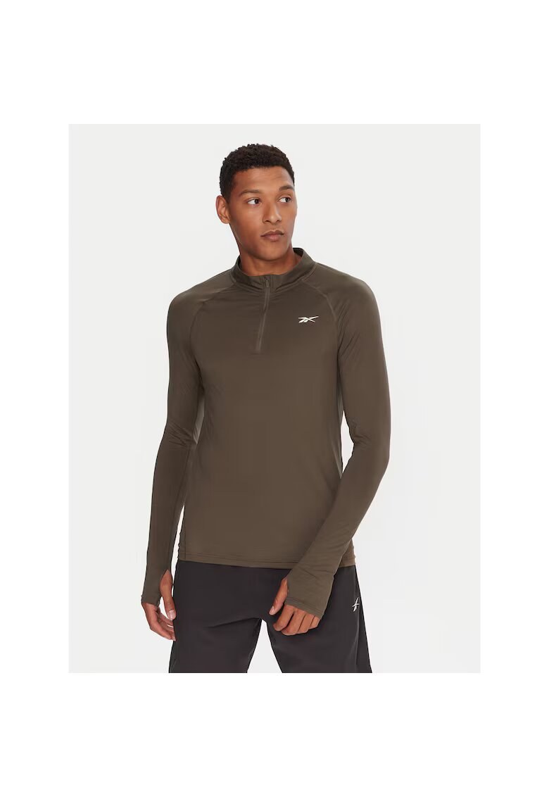 Reebok Tricou sport barbati kaki - material tehnic